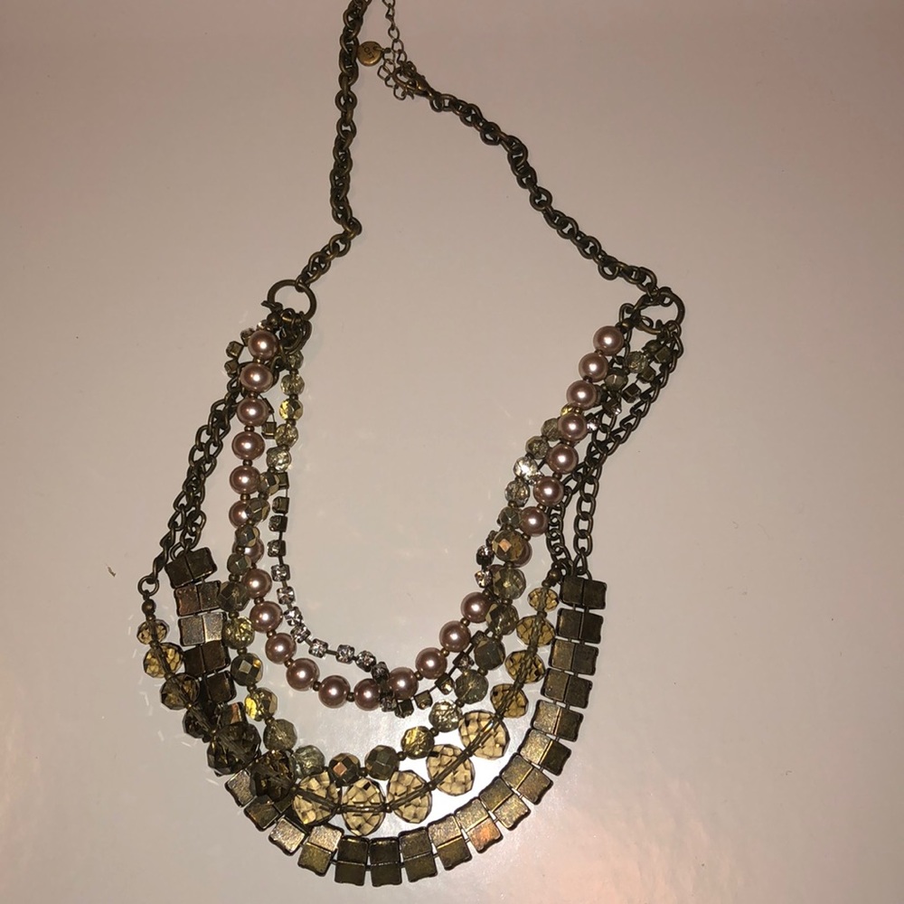 Loft layered statement beaded necklace